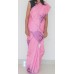 Violet Cutwork on Pink Tussar Silk Saree